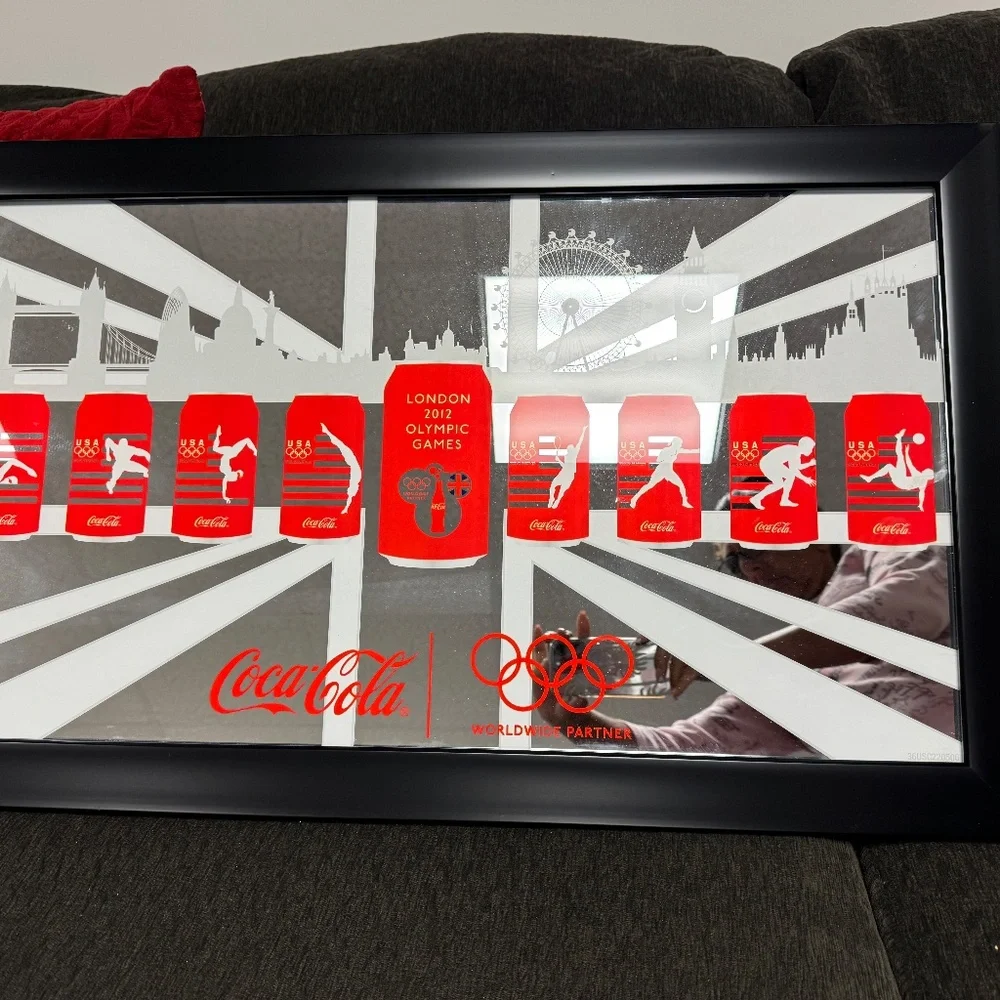 Coca Cola 2012 London Olympics Bar Mirror Collector Decor